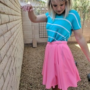 Hot pink polka dot skirt